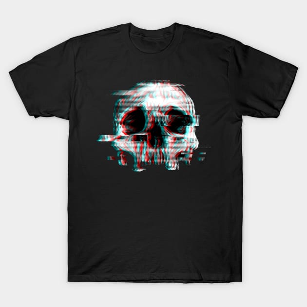 Glitch Skull T-Shirt by HilariousDelusions